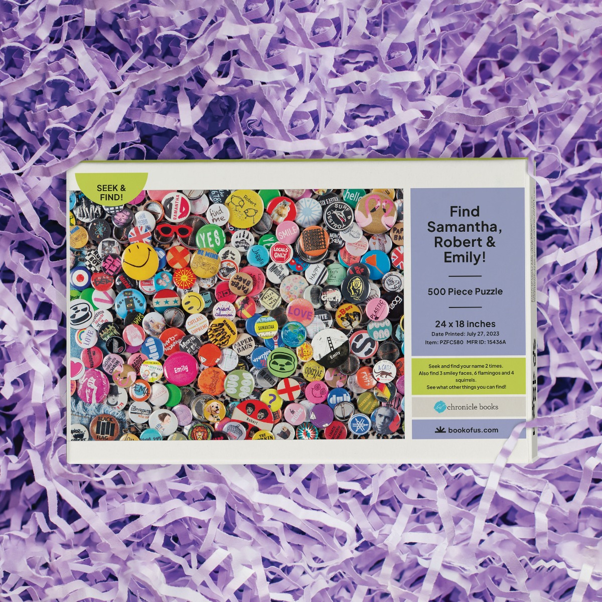 I See Me! Find Me Buttons 500-Piece Personalized Puzzle in Multi Color